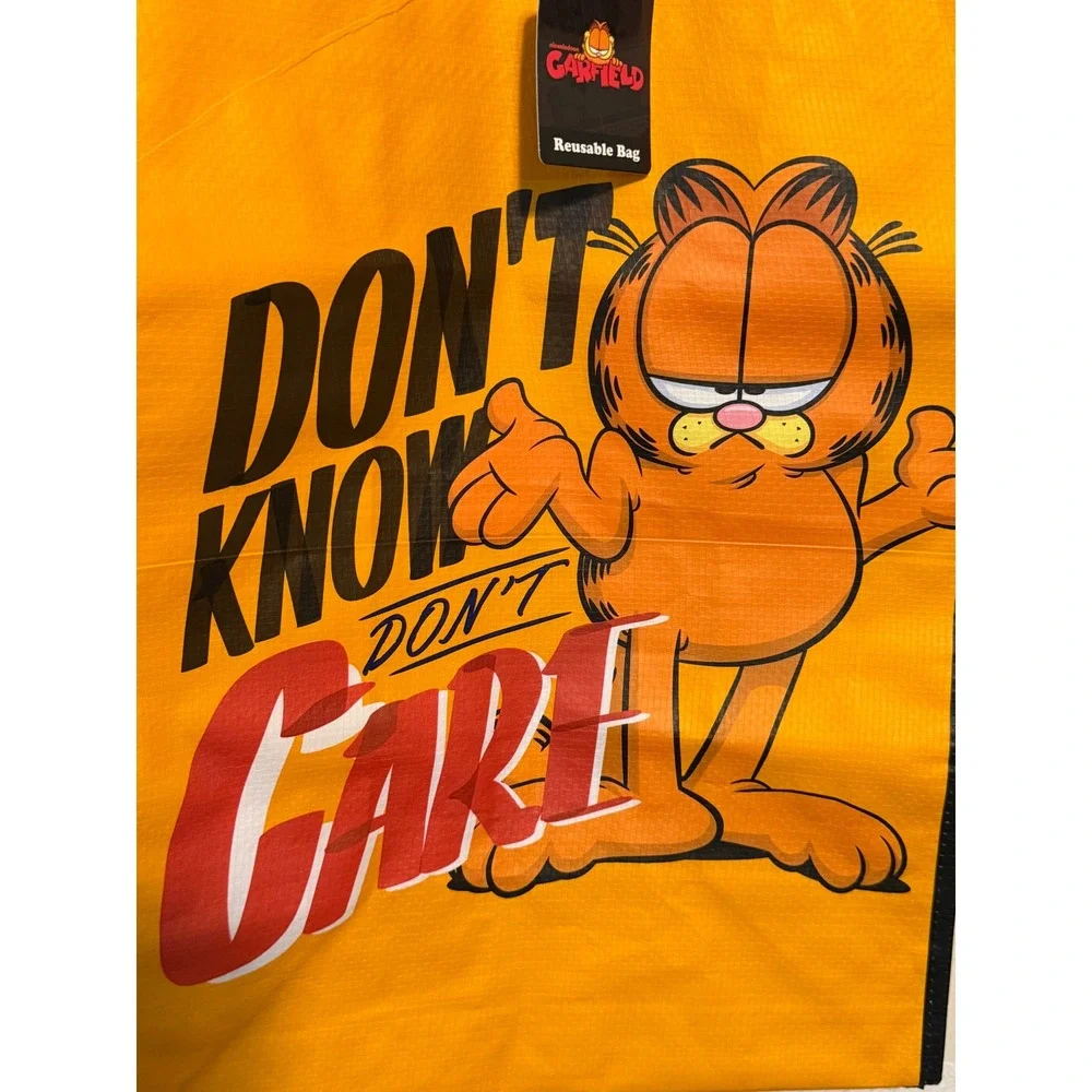 Garfield Nickelodeon Reusable Tote Bag Dont Know Dont Care Grocery Shopper